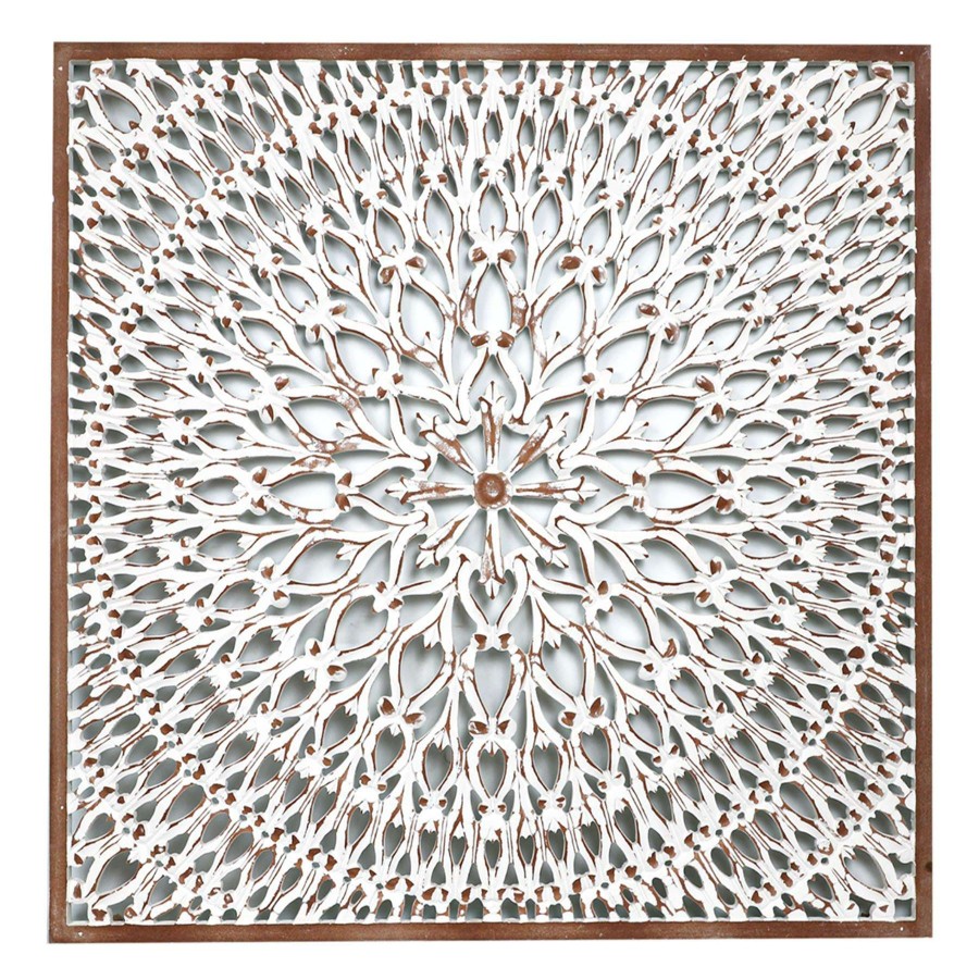 Wall Art * | Ornate Carved Wooden Wall Art, 36 Glamor Model