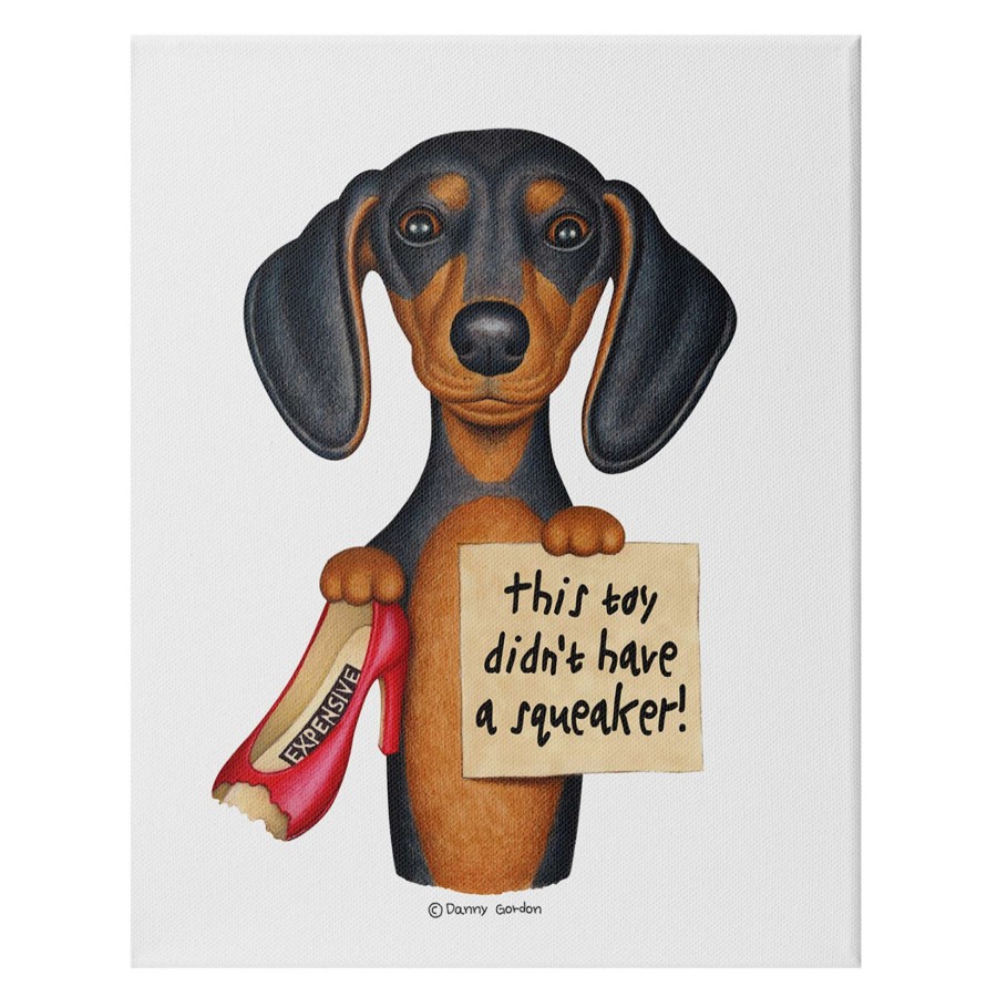 Wall Art * | 12X16 Guilty Dog Shoe Canvas Wall Art For Sale