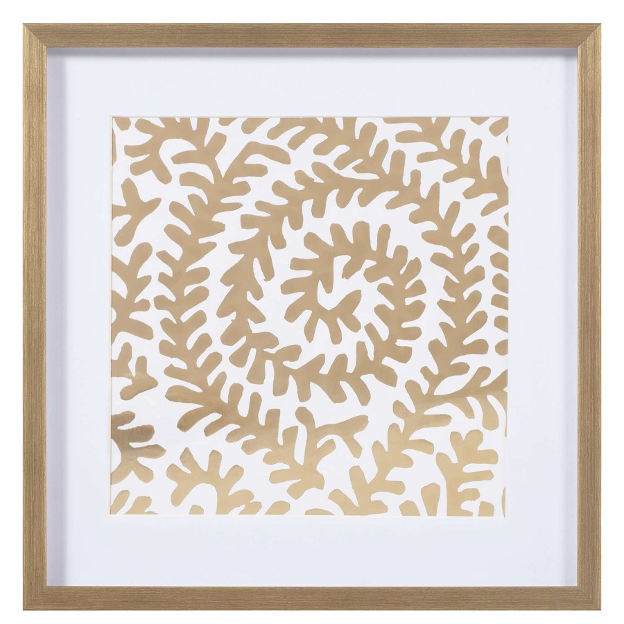 Wall Art * | Tracey Boyd Gold Print Under Glass, 16 16 Affordable Price